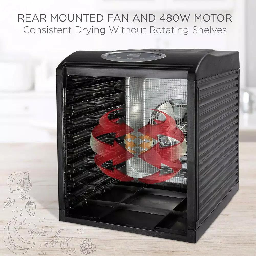 Ivation 9-Tray Electric Food Dehydrator with Digital Timer & Temperature Control, 600W