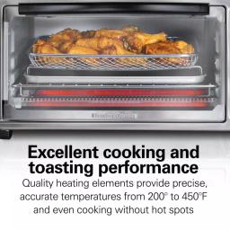 Hamilton Beach Sure-Crisp 1440W 6-Slice Air Fryer Toaster Oven, Stainless Steel thumbnail 8