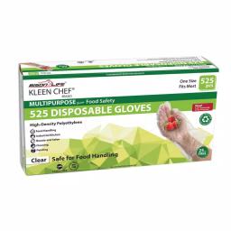 Bison Life KLEEN CHEF Disposable HDPE Food Handling Gloves, Long Cuff, 525 Count thumbnail 2