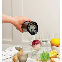 Tovolo Stainless Steel Cocktail Shaker with Built-in Reamer and Jigger Cap, 24 oz thumbnail 3
