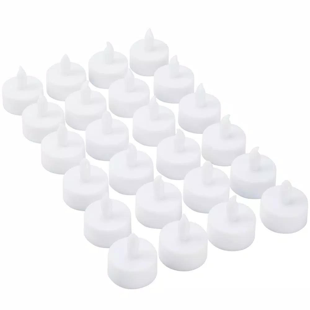 Lavish Home 24-Piece LED Tea Light Candle Set, Battery Operated Flickering Flameless Tealights