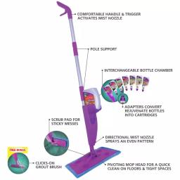 Rejuvenate Click n Clean Multi-Surface Microfiber Spray Mop System Kit thumbnail 6