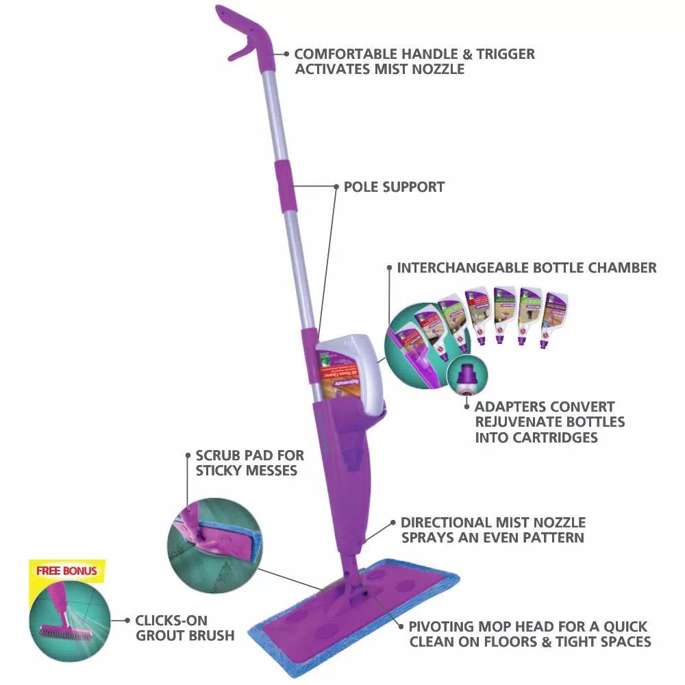 Rejuvenate Click n Clean Multi-Surface Microfiber Spray Mop System Kit