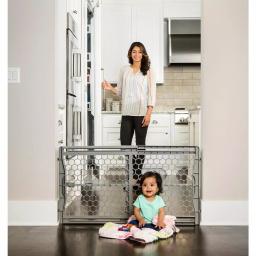 Regalo Expandable Plastic Pressure Mount Baby Gate, 23 in. Tall, Fits 28-42 in. Openings thumbnail 2