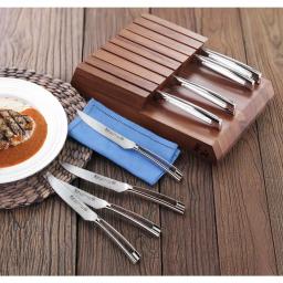 Cangshan N1 Series 5 in. Steak Knife Set with Acacia Wood Block, 9-Piece Set thumbnail 4