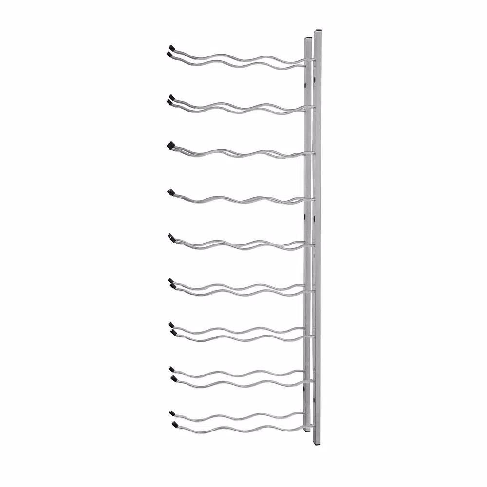Epicureanist 27-Bottle Metal Wall-Mounted Wine Rack - Nickel Finish