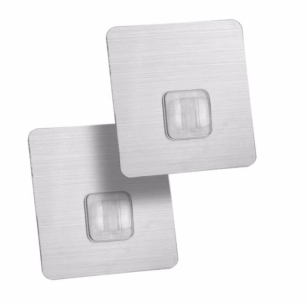 Alpine Industries Wall Mounted Mop and Broom Holder with 2-Hooks (2-Pack)