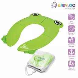 Babyloo Green Frog Folding Potty Training Toilet Seat with Travel Bag thumbnail 6