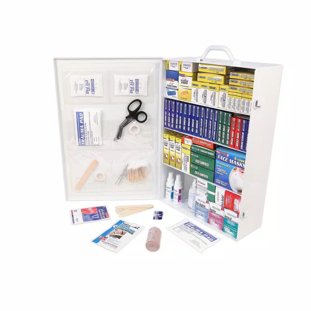 Rapid Care 1500-Piece 4-Shelf First Aid Cabinet - ANSI 2015 Class A+ OSHA Compliant
