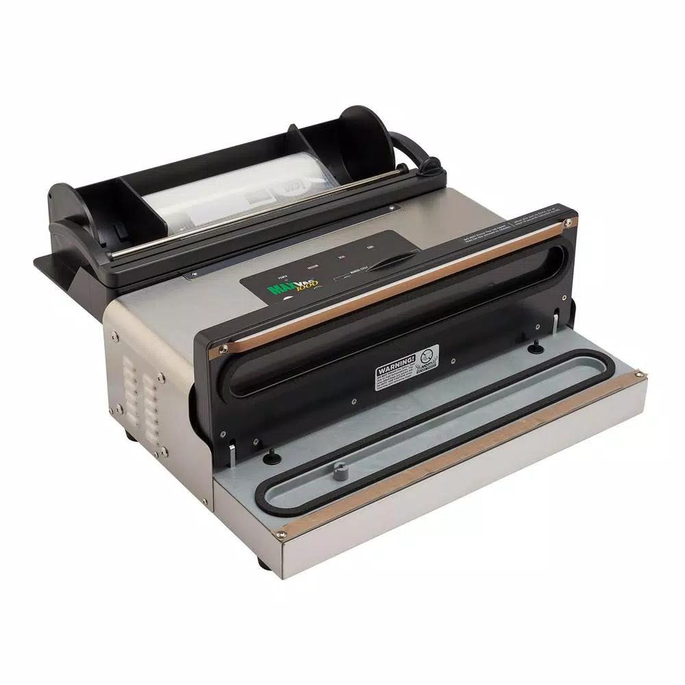 LEM MaxVac 1000 Stainless Steel Food Vacuum Sealer with Bag Holder and Cutter