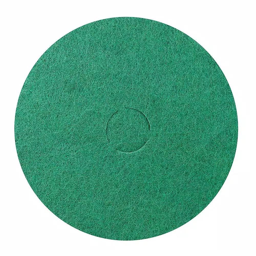 Quickie 17 in. Medium/Heavy-Duty Floor Stripping Cleaning Pad, Green