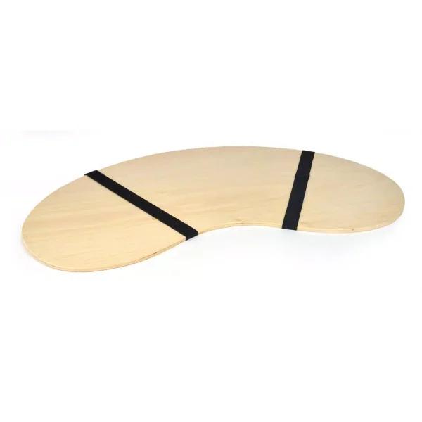 Trademark Innovations 32 in. Portable Curved Wood Lap Desk with Storage Straps