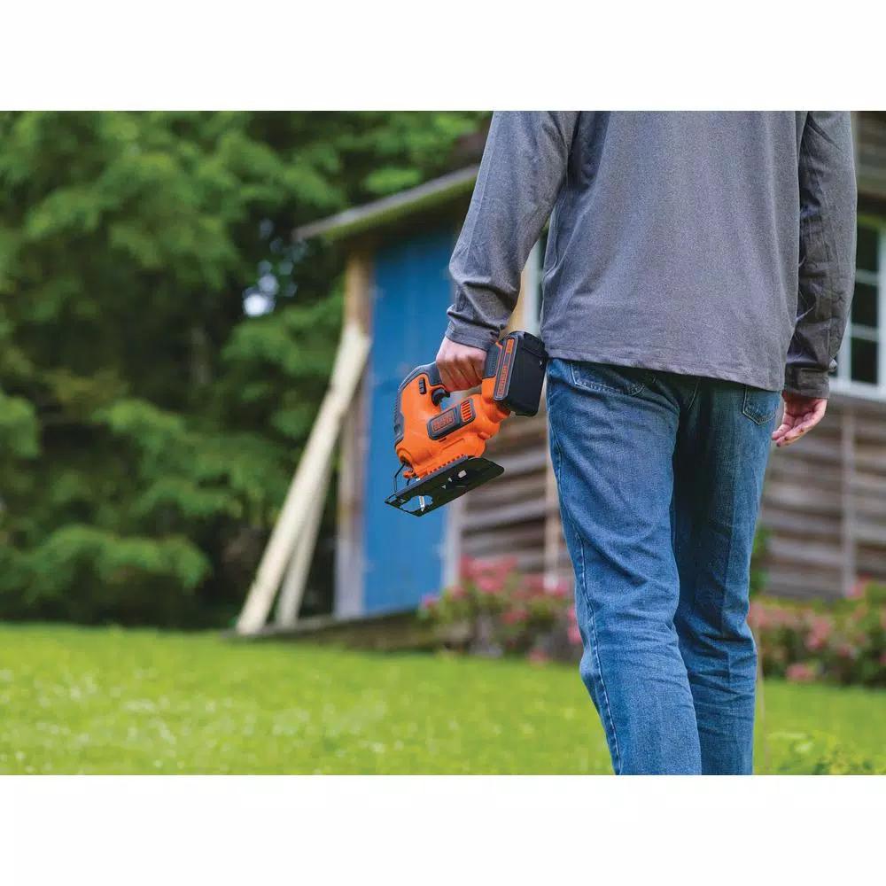 BLACK+DECKER 20V MAX Cordless Jigsaw Kit with 1.5 Ah Lithium-Ion Battery and Charger