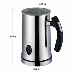 Ovente FR4810 Deluxe Milk Frother, 500W Stainless Steel Electric Frother and Heater with Two Whisks thumbnail 8