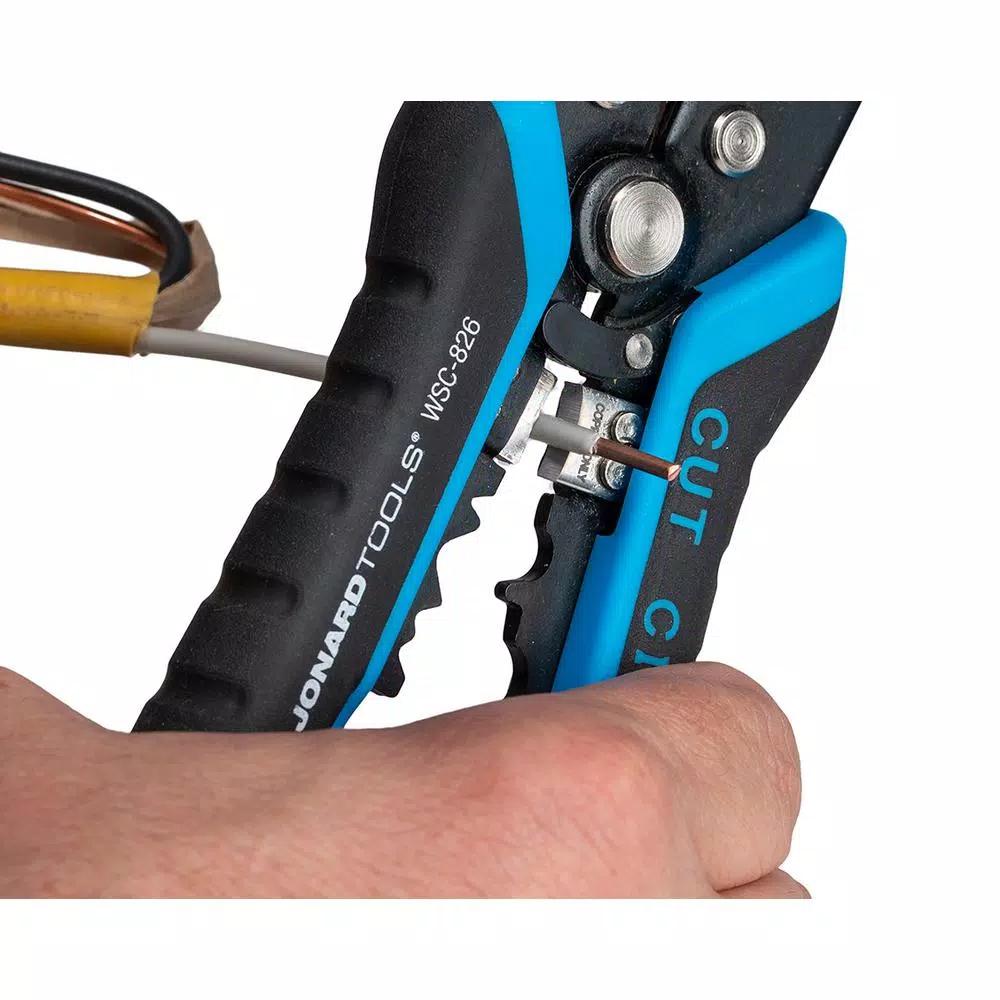 Jonard Tools WSC-826 3-in-1 Wire Stripper, Crimper, and Cutter (8-26 AWG)