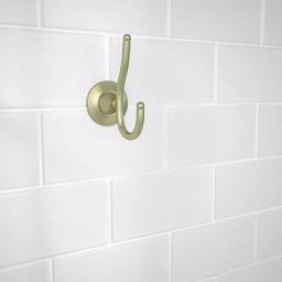 Glacier Bay Cooperton Double Robe Hook in Brushed Nickel, Zinc Alloy thumbnail 2