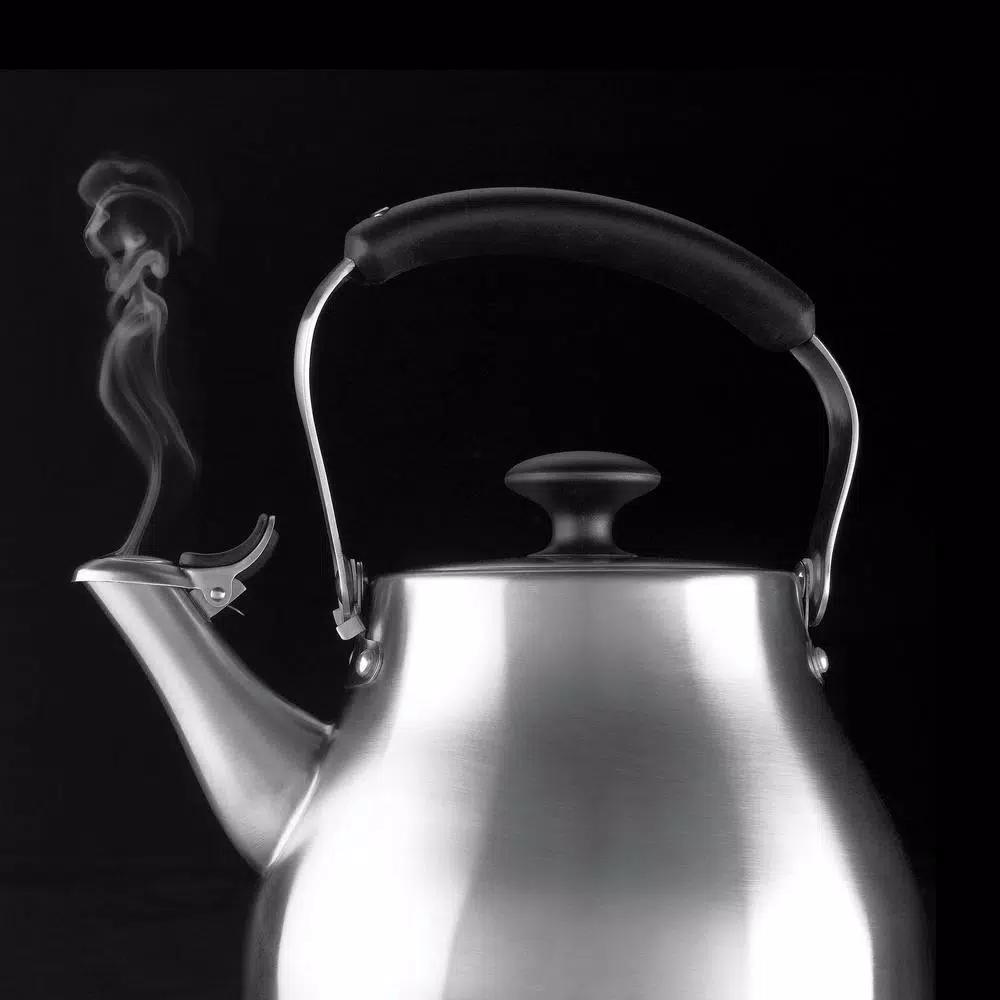 OXO Brew Good Grips Classic 6.8-Cup Stainless Steel Tea Kettle with Whistle