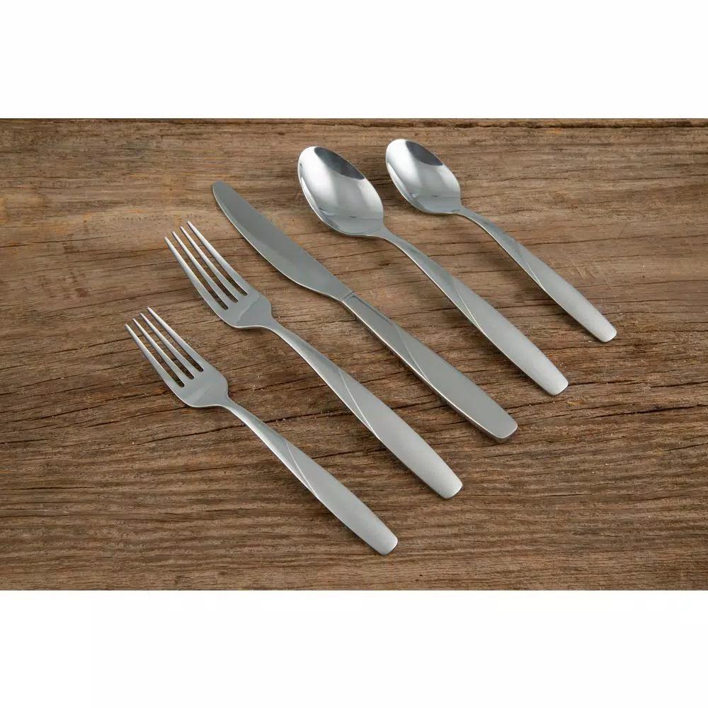 Cambridge Silversmiths Southview Sand 20-Piece 18/0 Stainless Steel Flatware Set, Service for 4