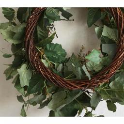 Glitzhome 24 in. Artificial Sunflower Wreath with Golden Orange Sunflowers and Green Silk Leaves thumbnail 5