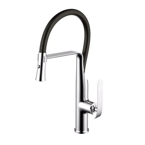 Water Creation Single-Handle Pull-Down Kitchen Faucet, Triple Plated Chrome