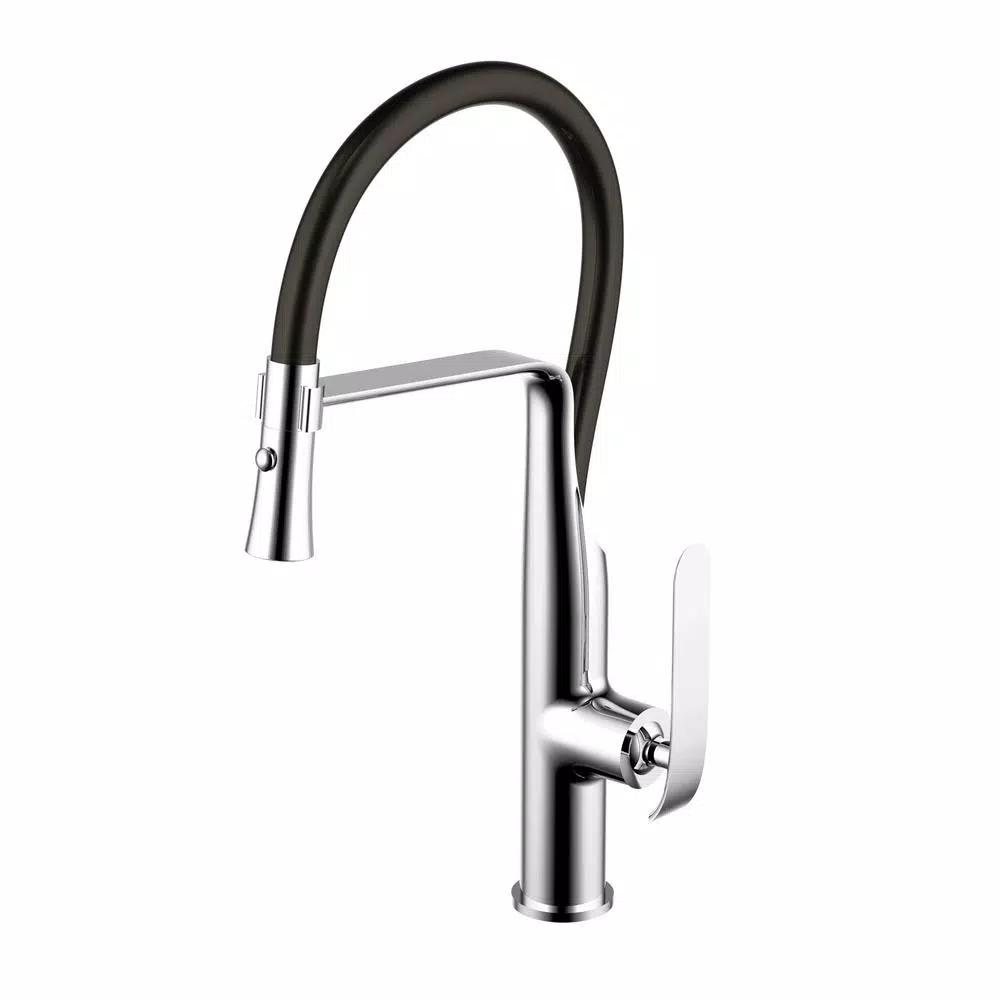 Water Creation Single-Handle Pull-Down Kitchen Faucet, Triple Plated Chrome