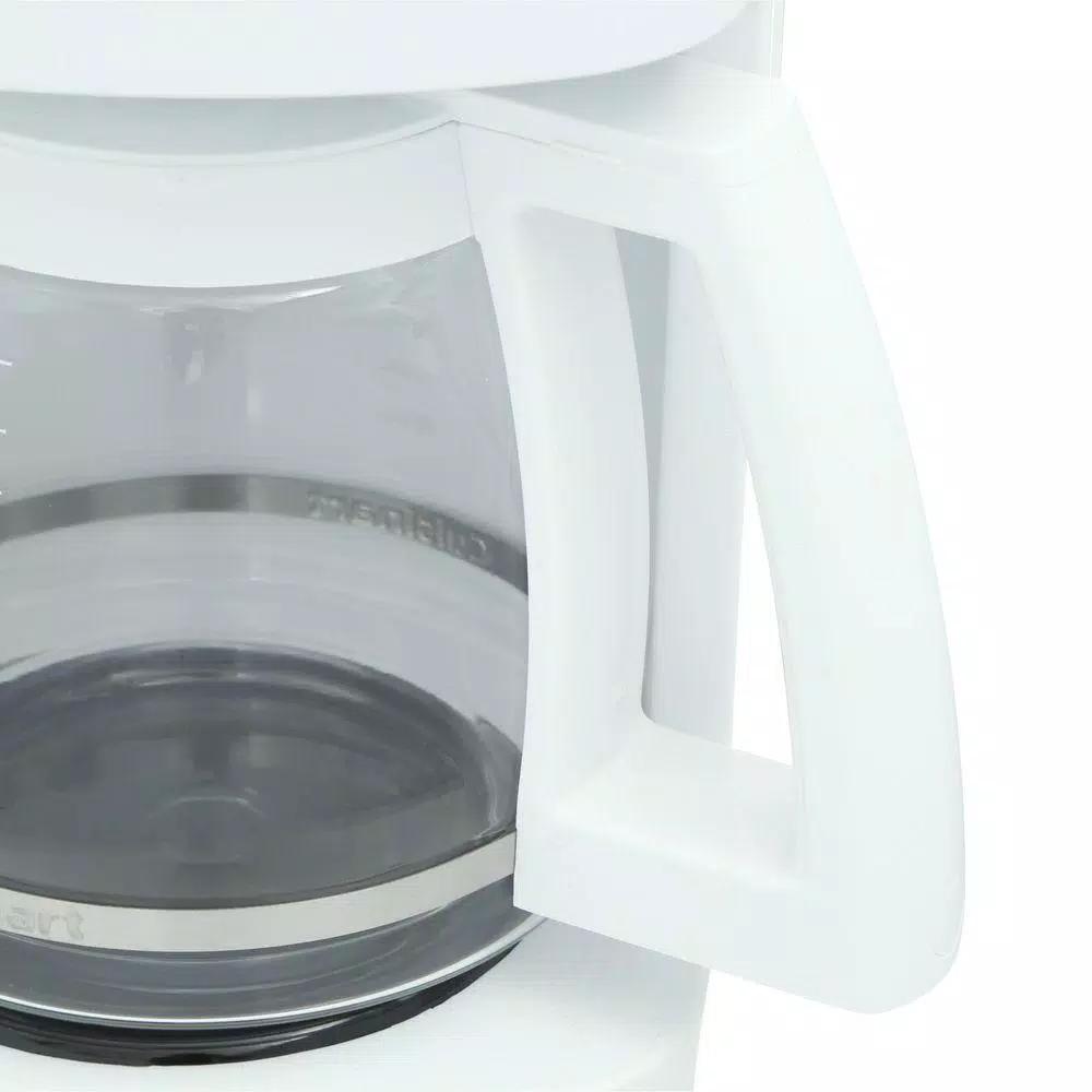 Cuisinart 12-Cup White Drip Coffee Maker with Stainless Steel Accents and Programmable Timer