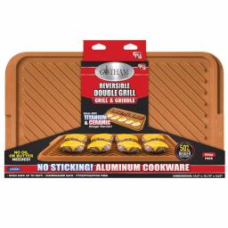 Gotham Steel 19.5 in. x 10.75 in. Ti-Ceramic Nonstick Reversible Double Grill and Griddle thumbnail 4