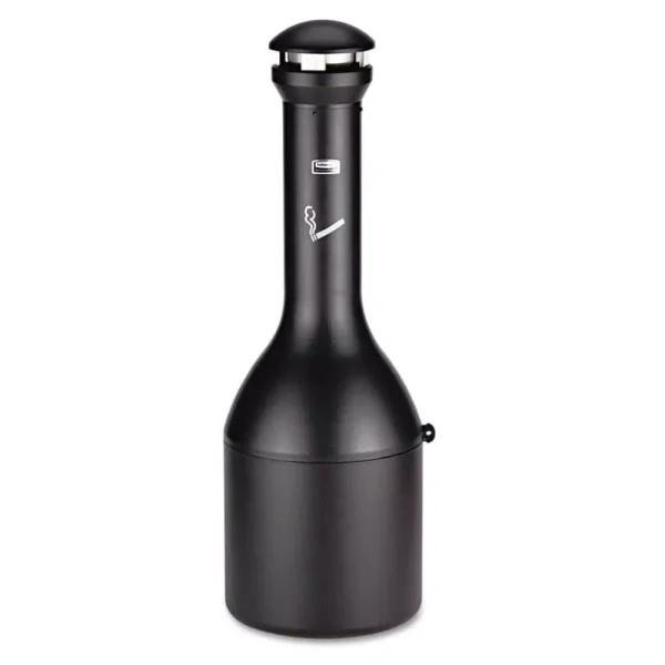 Rubbermaid Commercial Products Rubbermaid Commercial Infinity Stainless Steel Smoking Receptacle, 4.1 Gallon, Black