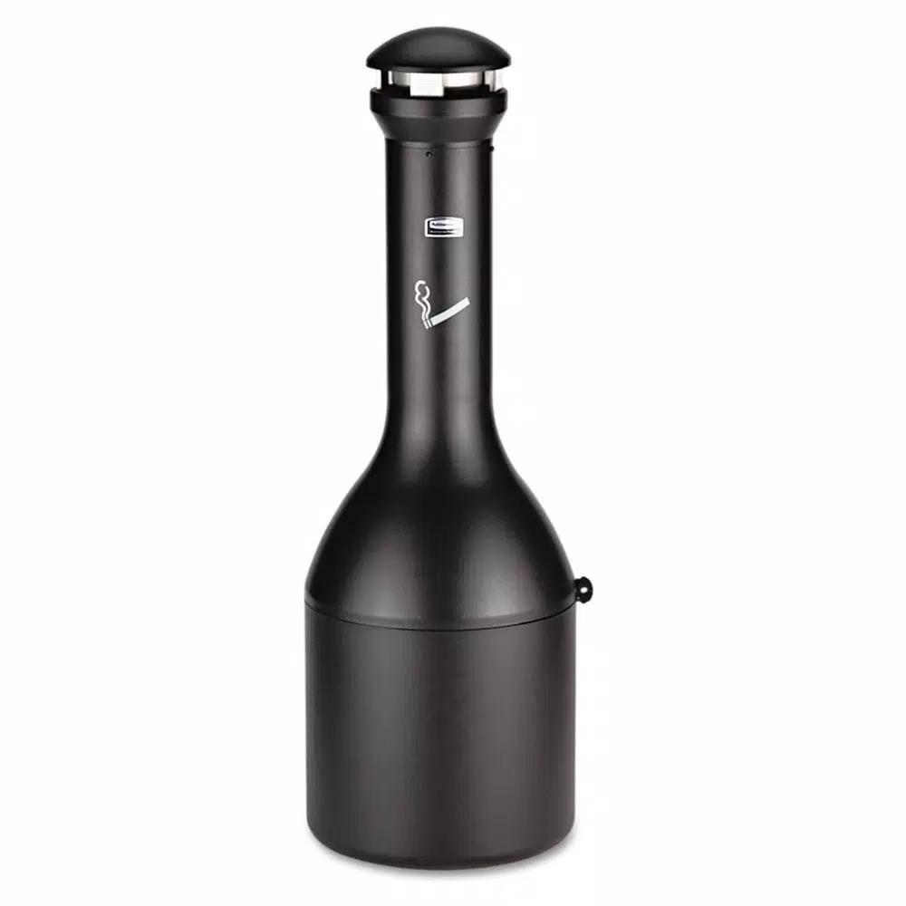 Rubbermaid Commercial Products Rubbermaid Commercial Infinity Stainless Steel Smoking Receptacle, 4.1 Gallon, Black