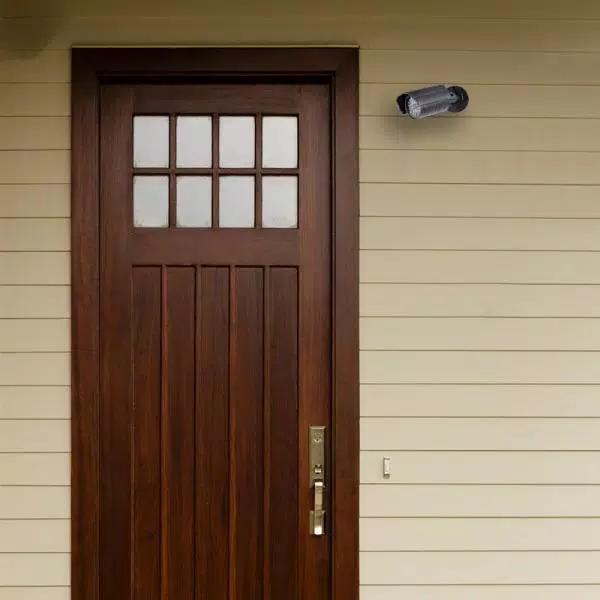 Defiant Black Imitation Security Camera - Wireless Fake Surveillance Camera for Indoor and Outdoor Use