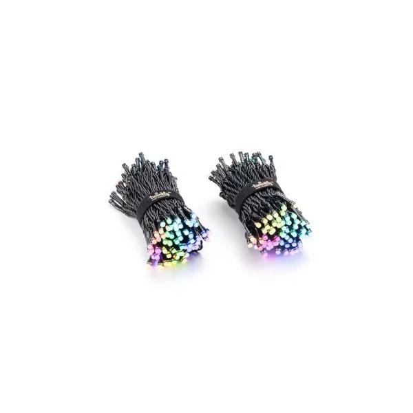 Unbranded Twinkly Smart 400 Bulb LED RGB+W String Lights, App-Controlled Warm White & Multi-Color, 100 ft