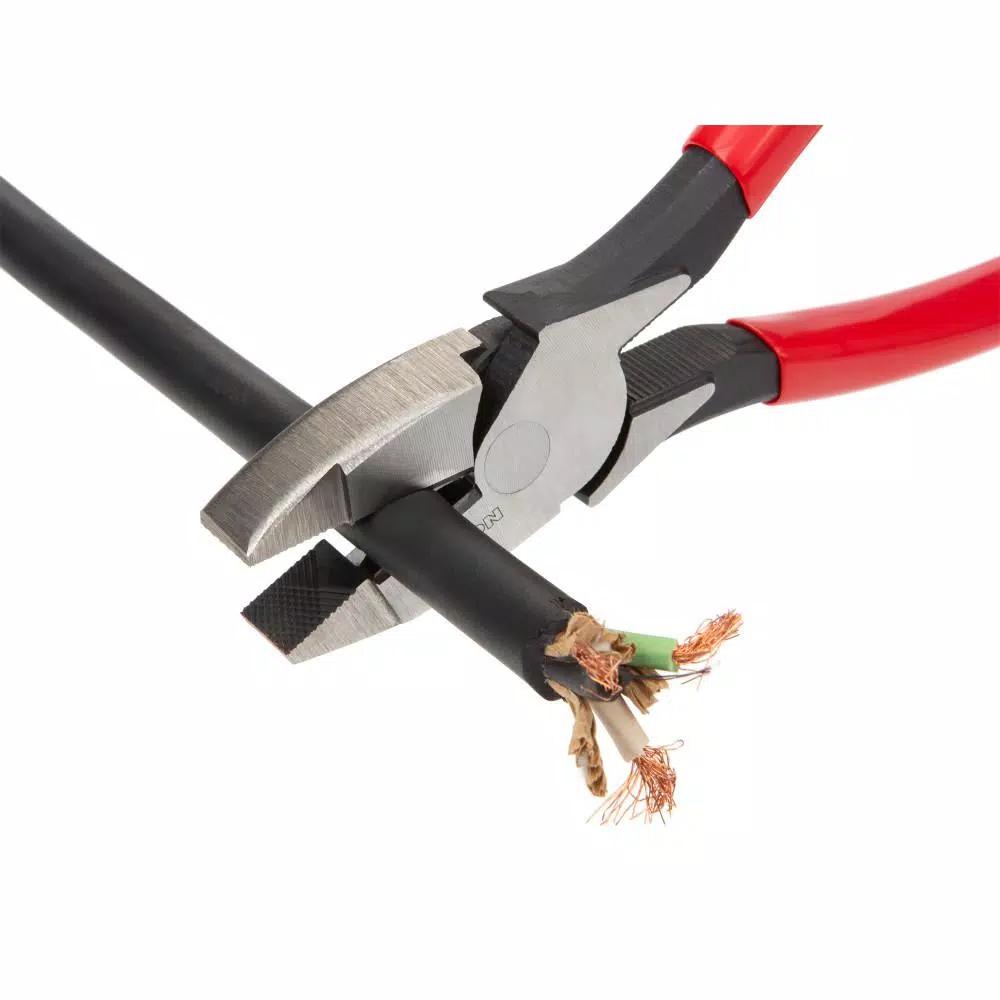 TEKTON 9-1/2 in. Lineman's Pliers with Induction-Hardened Side Cutters