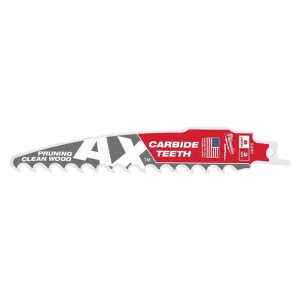 Milwaukee 6 in. Carbide Teeth Pruning Reciprocating Saw Blade, 3 TPI