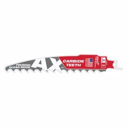 Milwaukee 6 in. Carbide Teeth Pruning Reciprocating Saw Blade, 3 TPI thumbnail 1