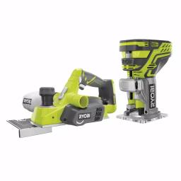 RYOBI 18V ONE+ Cordless 3-1/4 in. Planer and Fixed Base Trim Router Combo Kit (Tools Only) thumbnail 1