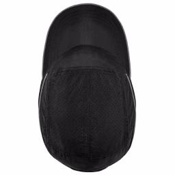 Skullerz 8955 Lightweight Vented Bump Cap Hat - Black Long Brim thumbnail 2