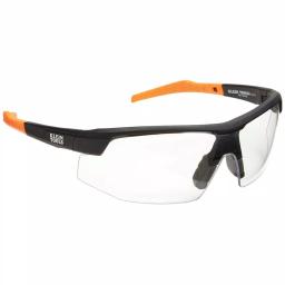 Klein Tools Safety Glasses, Clear Polycarbonate Lens, Anti-Fog & Scratch Resistant, Black/Orange thumbnail 1
