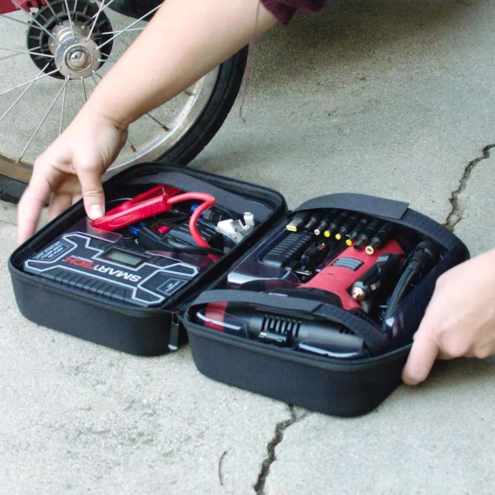 Smartech Products Smartech TECH-5000P 6-in-1 Vehicle Jump Starter, 12000mAh Power Bank, and 150 PSI Air Compressor Kit