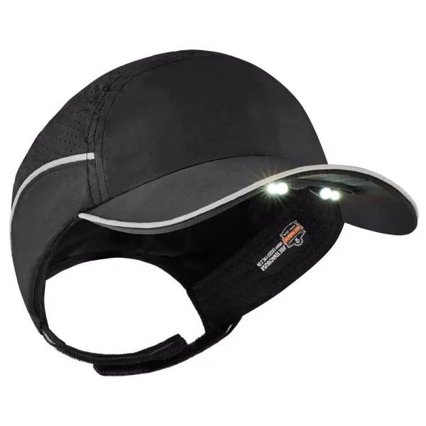 Skullerz 8965 Lightweight Vented Bump Cap with Dual-Action LED Lighting