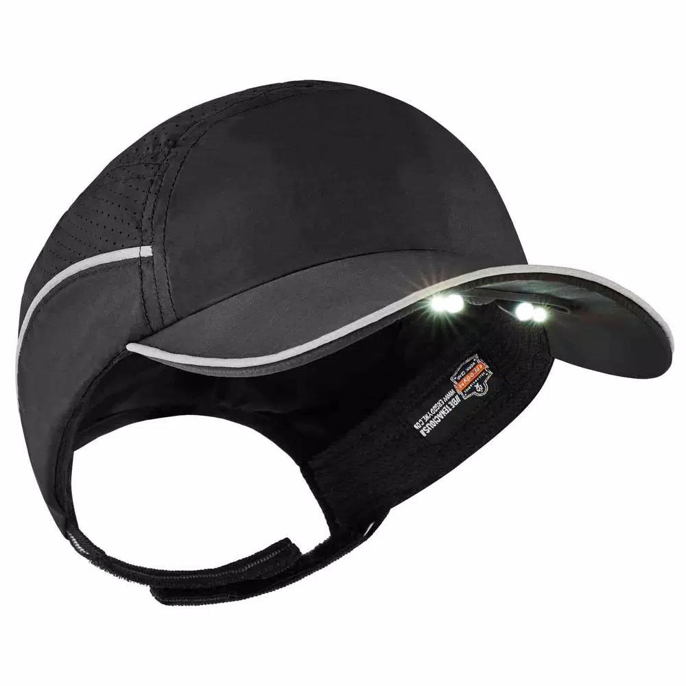 Skullerz 8965 Lightweight Vented Bump Cap with Dual-Action LED Lighting