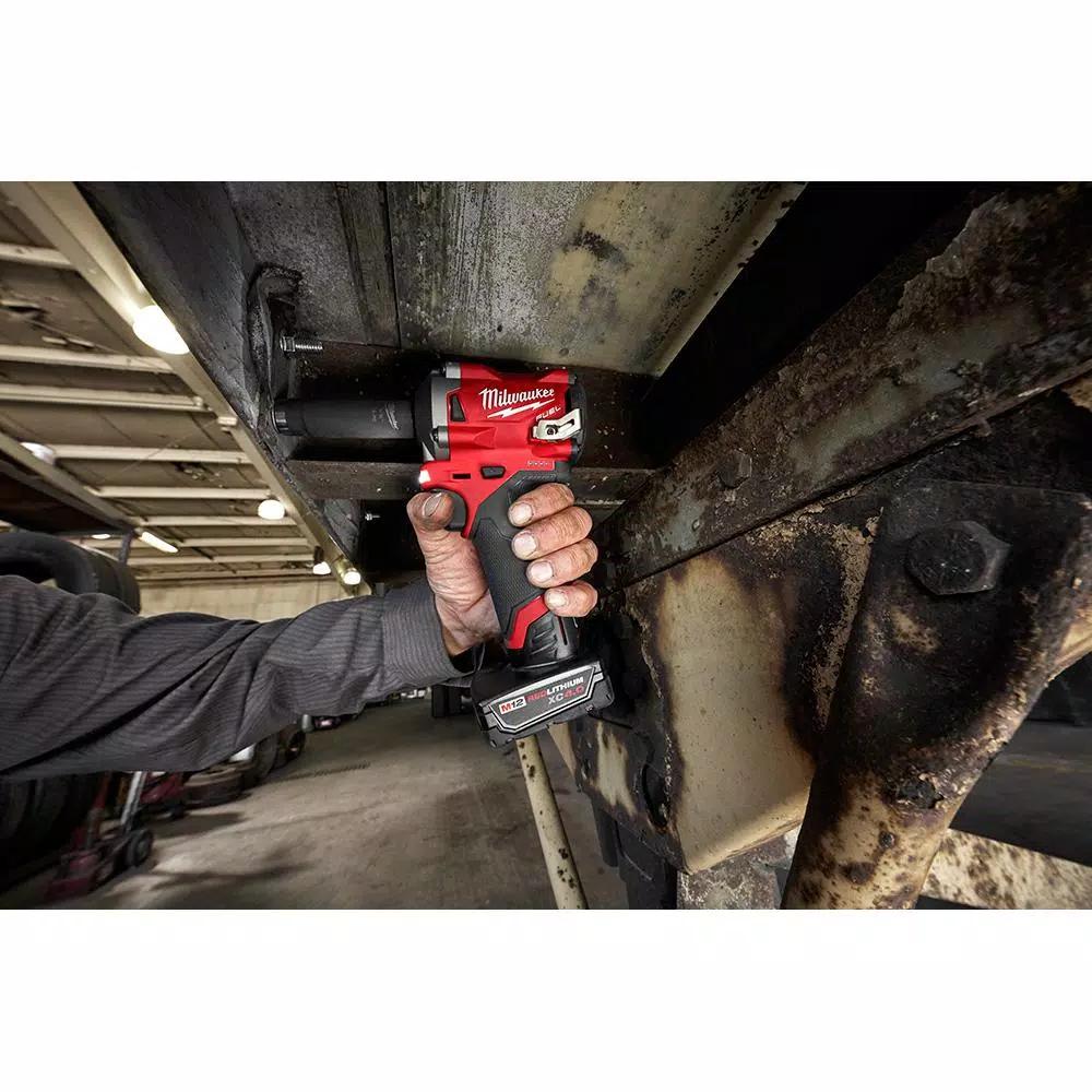 Milwaukee M12 FUEL 1/2 in. Stubby Brushless Cordless Impact Wrench with 2.0 Ah Battery