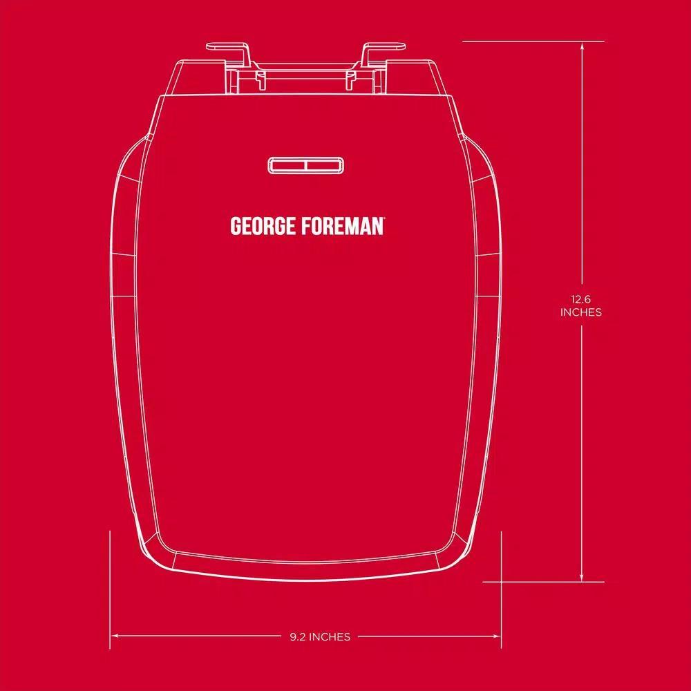 George Foreman Classic 4-Serving Indoor Grill and Panini Press, 60 sq. in., Black