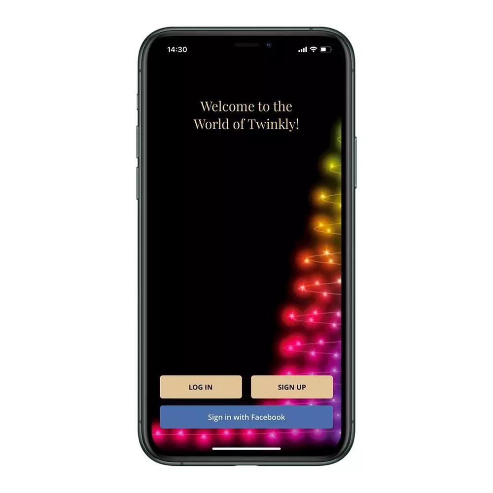 Unbranded Twinkly Spritzer 200-Count Multi-Color LED String Lights with Bluetooth and Wi-Fi