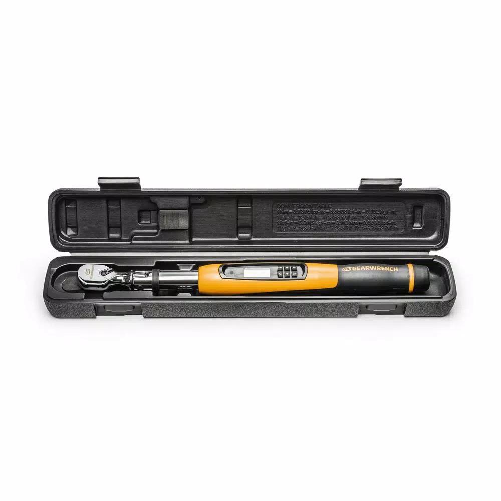 GearWrench 1/2 in. Flex Head Electronic Torque Wrench with Angle, 25-250 ft./lbs.