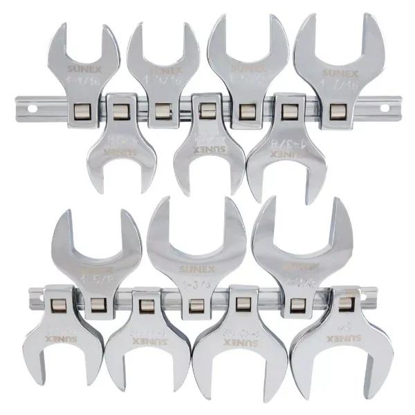 Sunex Tools 1/2 in. Drive Jumbo SAE Crowfoot Wrench Set, 14-Piece