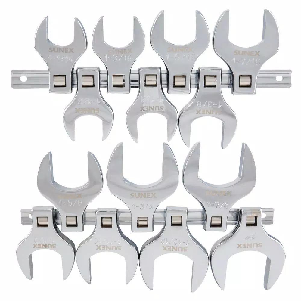 Sunex Tools 1/2 in. Drive Jumbo SAE Crowfoot Wrench Set, 14-Piece