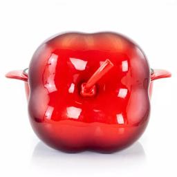 MegaChef 3 Qt. Pepper Shaped Enameled Cast Iron Casserole Dish, Red thumbnail 5