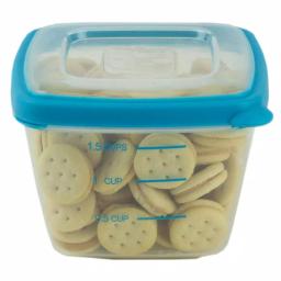 Home Basics 8-Piece Nesting Plastic Food Storage Container Set with Multi-Color Snap-On Lids thumbnail 4