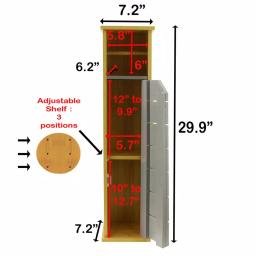 Unbranded Noumea 2-in-1 Wood Toilet Paper Holder and Floor Storage Cabinet - Gray/Brown thumbnail 3