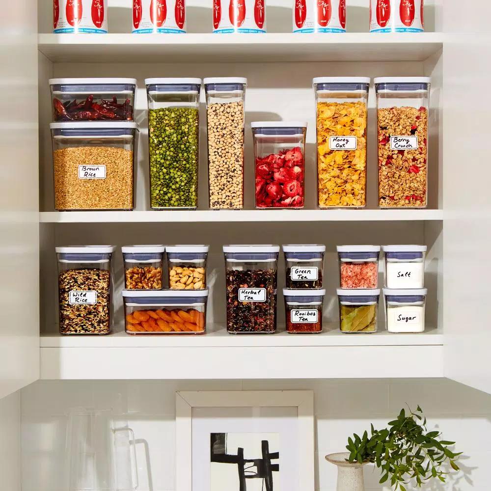 OXO Good Grips 3-Piece POP Container Set, 1.1 Qt Small Square Airtight Food Storage